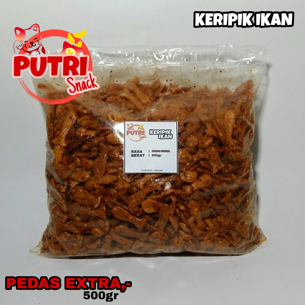 Keripik Ikan Seblak Kering 1kg+ Daun Jeruk