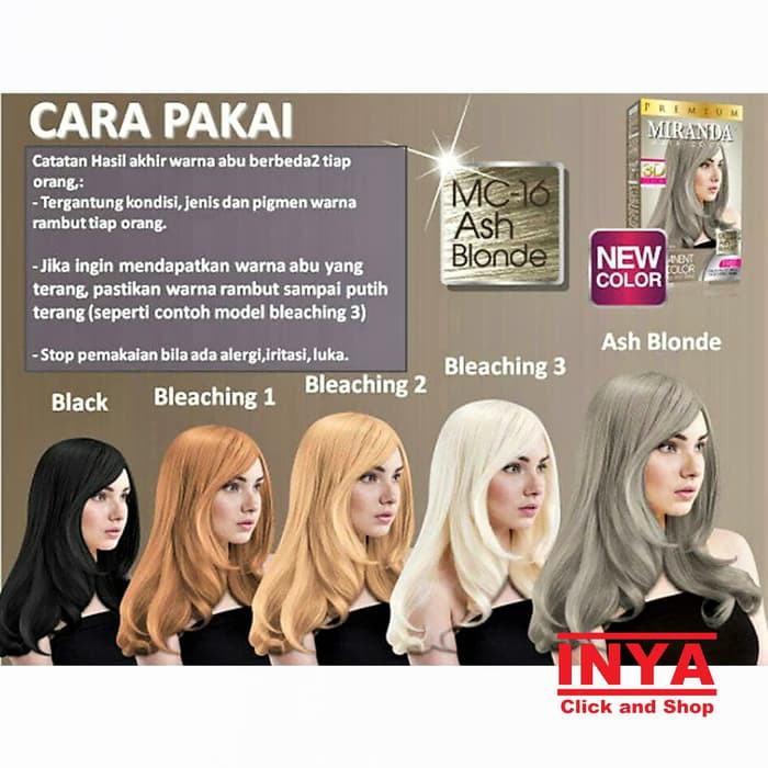 Cat Pewarna Rambut Permanent Miranda Hair Color Bleaching Decoloring BPOM