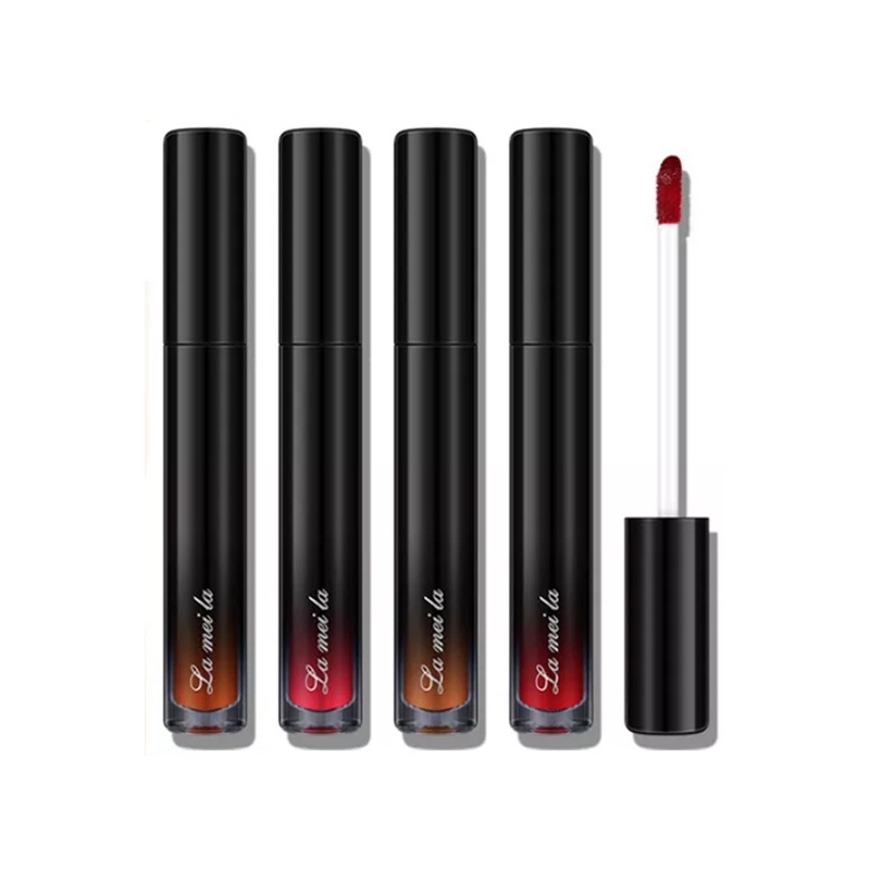 SHINE STAR - [ COD ] COD - LAMEILA LIPSTICK BLACK EDITION Lip Gloss Pelembab Bibir Tahan Lama Lip Glaze Lipstik Cair