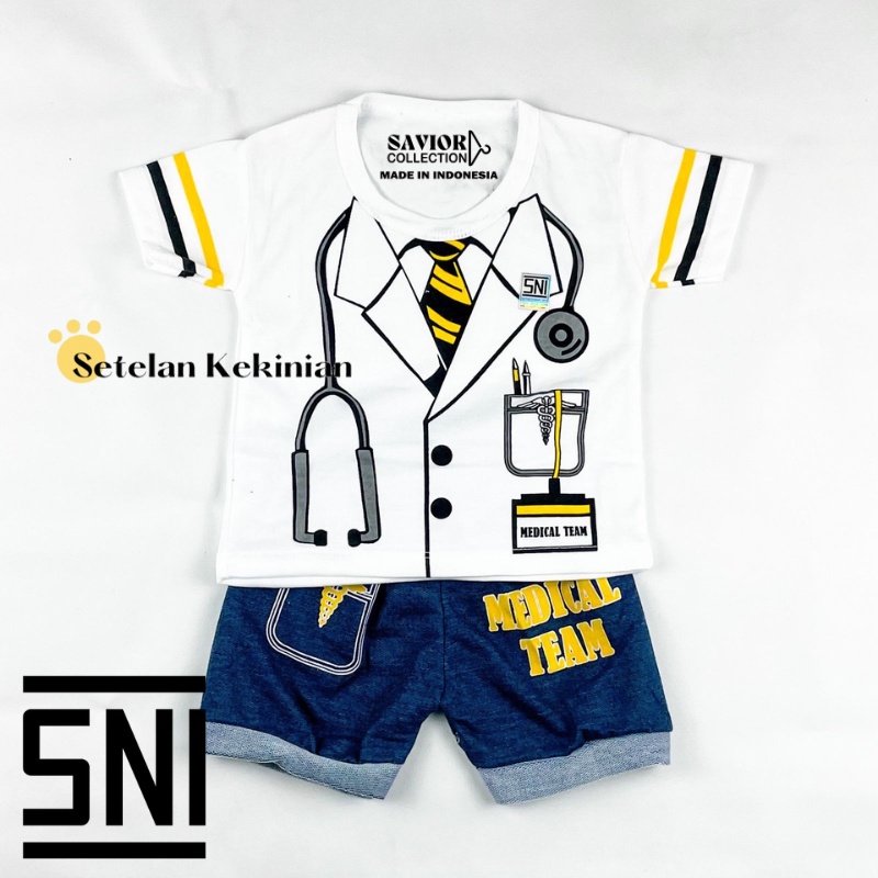 [SK] Set Anak Bayi 0-12bln Profesi Setelan Anak Laki Laki Keren Costum Dokter Set Baby Boy