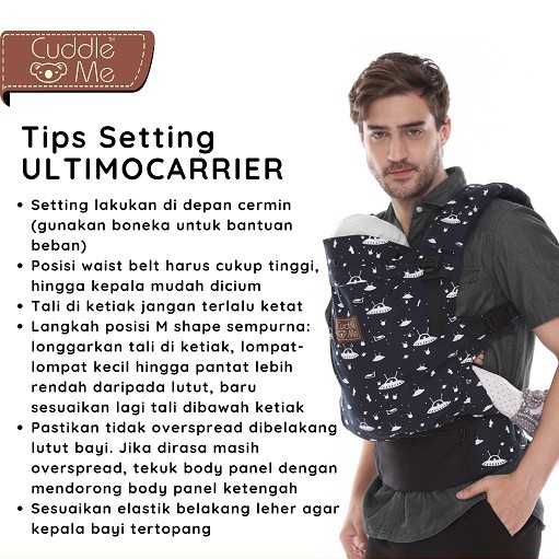 Cuddleme Ultimo Baby Carrier Plus Teething Pad Cuddle Me Gendongan Ransel Hipseat Bayi