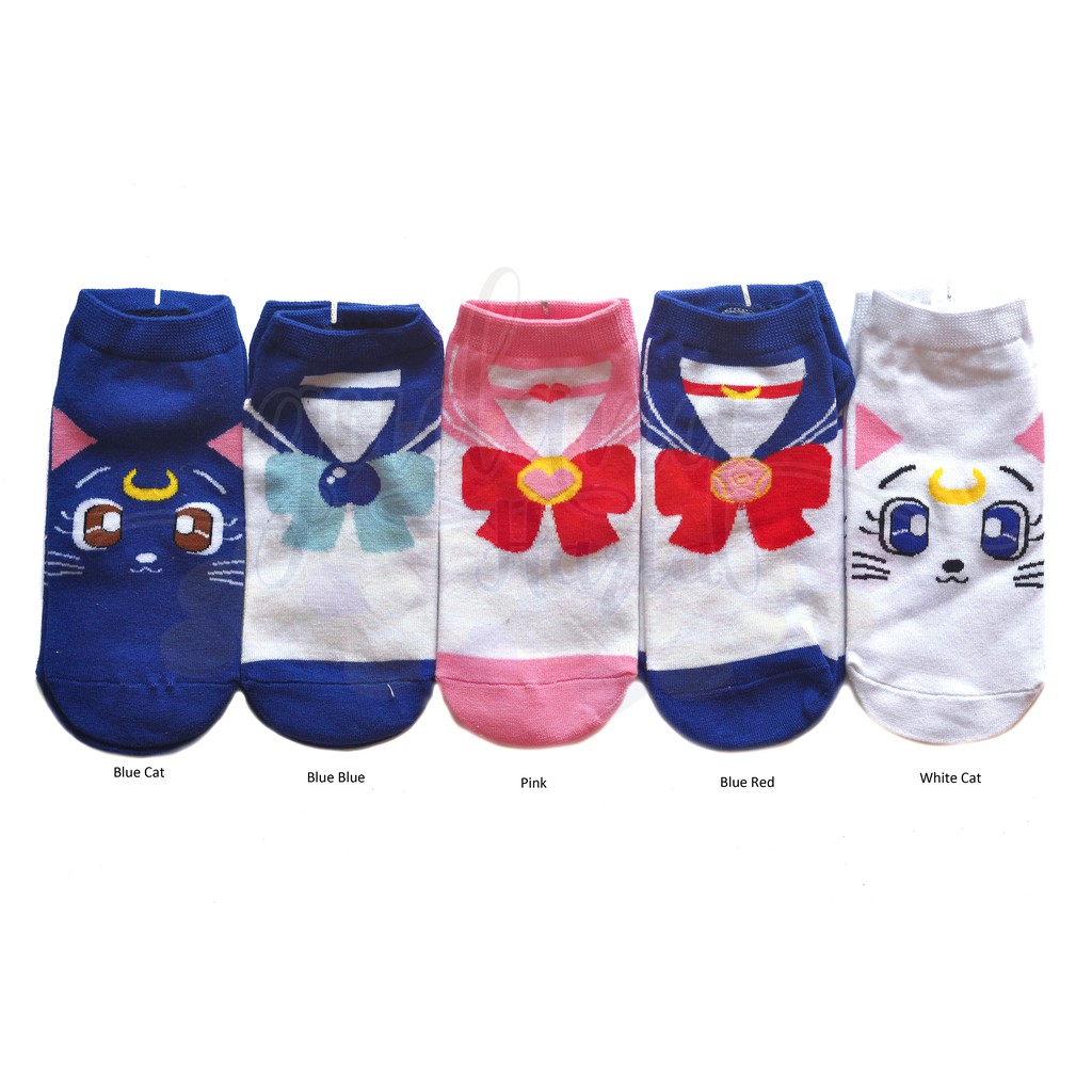 Kaos Kaki Wanita Pendek Baju Sailor Jepang Seragam Cat Kucing Lucu GH 103126