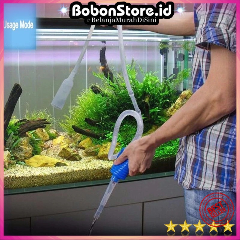 Pompa Pembersih Akuarium Takari Aquarium Cleaner Pump Takari Pompa Tangan Manual Pembersih Akuarium