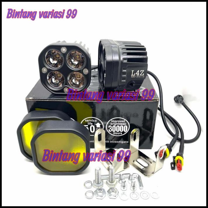 Lampu Tembak Sorot Cree Led 4Mata L4Z Waterproof Sepasang