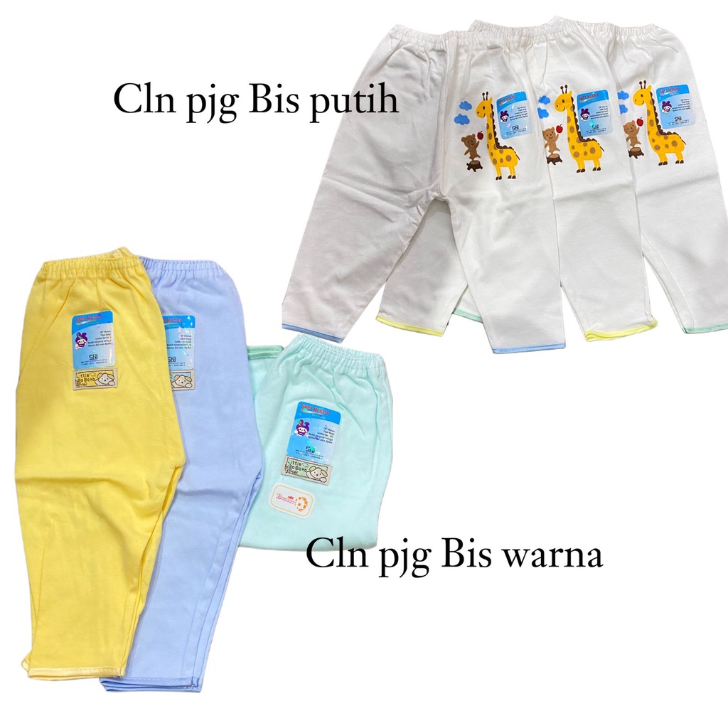 Babymocha - 3pcs Celana Panjang Bis Warna dan Putih - Celana Bayi Rumahan - Celana Santai Bayi