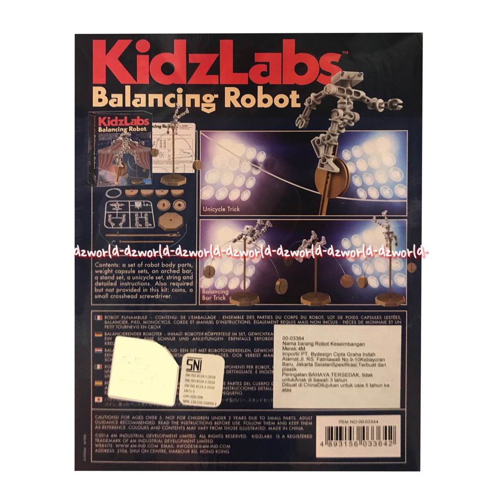 Kidzlabs Balancing Robot mainan anak untuk merakit robot yang dapat menambah pengetahuan anak