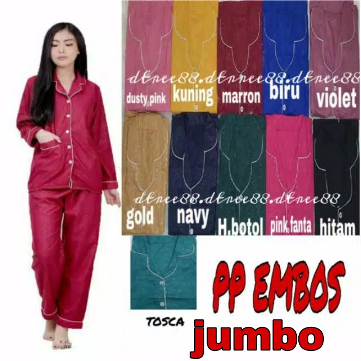 Dtree . piyama dewasa pp jumbo embos baju tidur piyama / katun eropa