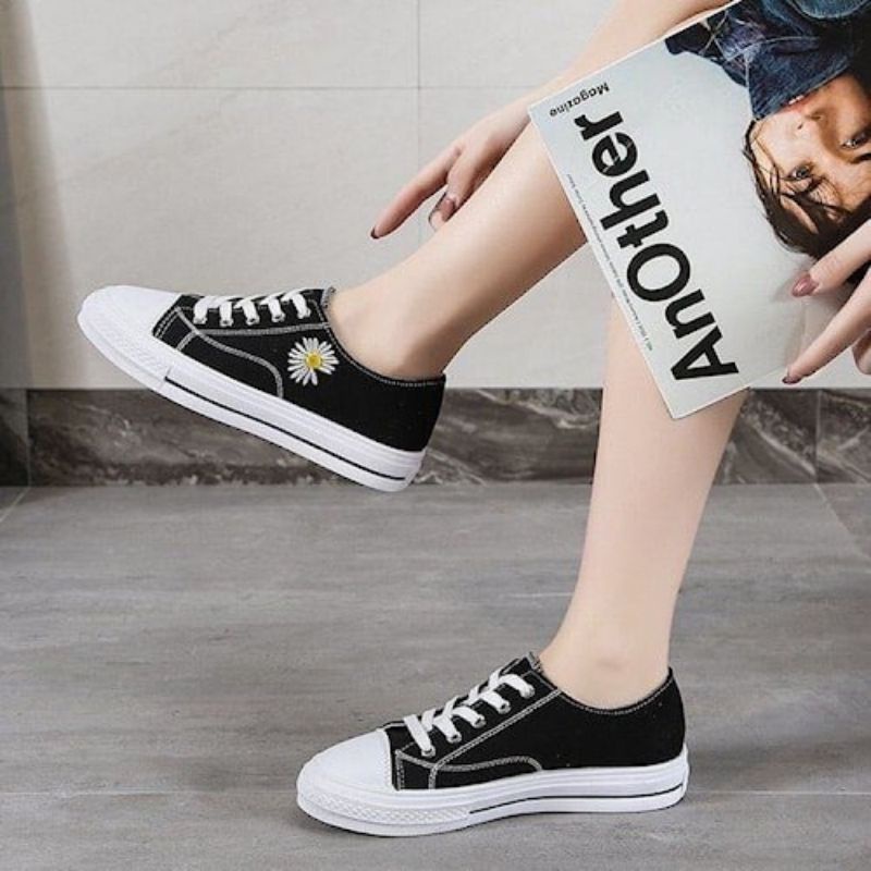 Ceysa_ Sepatu Snekers Wanita Import Korea Sepatu Kanvas Wanita Import Sepatu Sekolah Wanita Canvas Lari Joging Wanita Import Spatu Shoes Sneakers Sport Olahraga Kets Snakers Sneaker Casual Santai Senam Cats Snikers Fashion Ket Jalan Kuliah Wanita Cewek-4