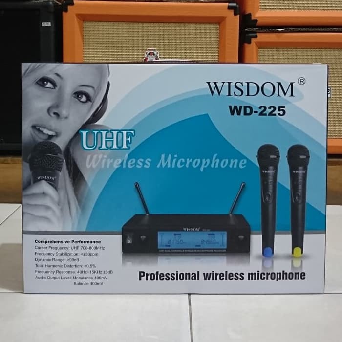 Wisdom WD225 / WD 225 / WD-225 Mic Wireless Double Handheld