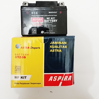 Aki Aspira GTZ5S MF KIT AKi Motor Vario,Mio,Scoopy ORIGINAL Murah