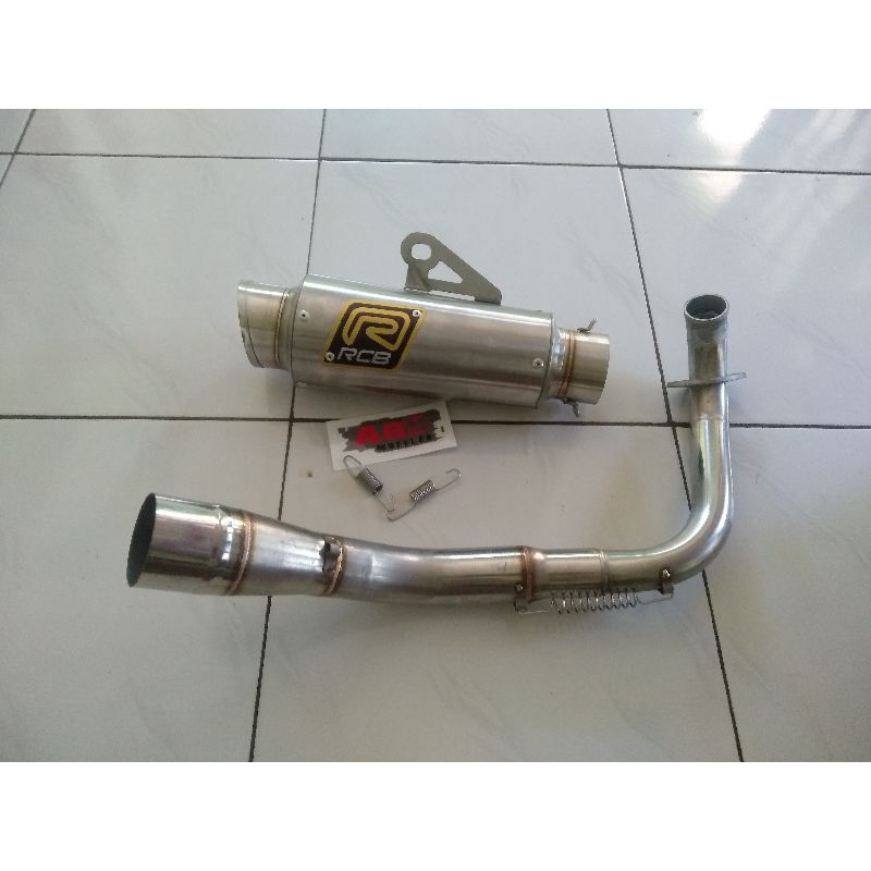 knalpot racing rcb untuk motor beat scoopy vario leher atas