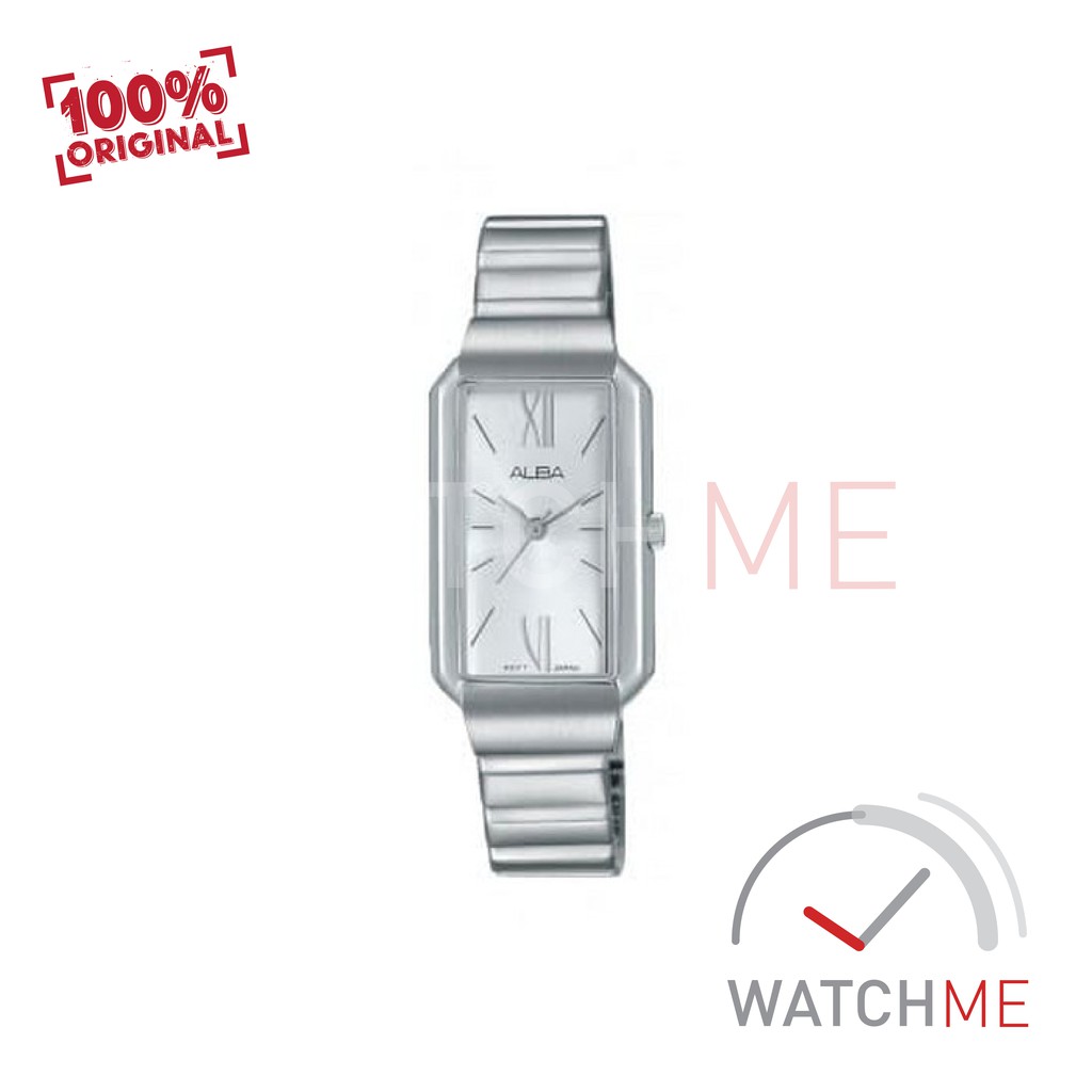 Jam Tangan Wanita Alba Analog AH8311 Unique Silver Dial Stainless Steel Original Garansi Murah