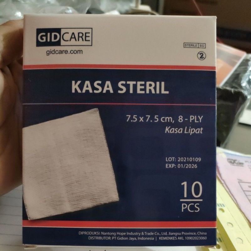 Kasa Steril Gidcare  16x16 cm isi 10  pouch