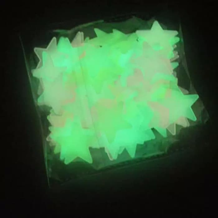 (100 PCS) BINTANG GLOW IN THE DARK H202 / BINTANG BERCAHAYA / BINTANG TERANG