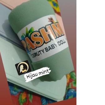 ◘ Pashmina ceruty babydoll polos warna hijau mint ukuran 175 x 70 by Al Hikam hijab ✲