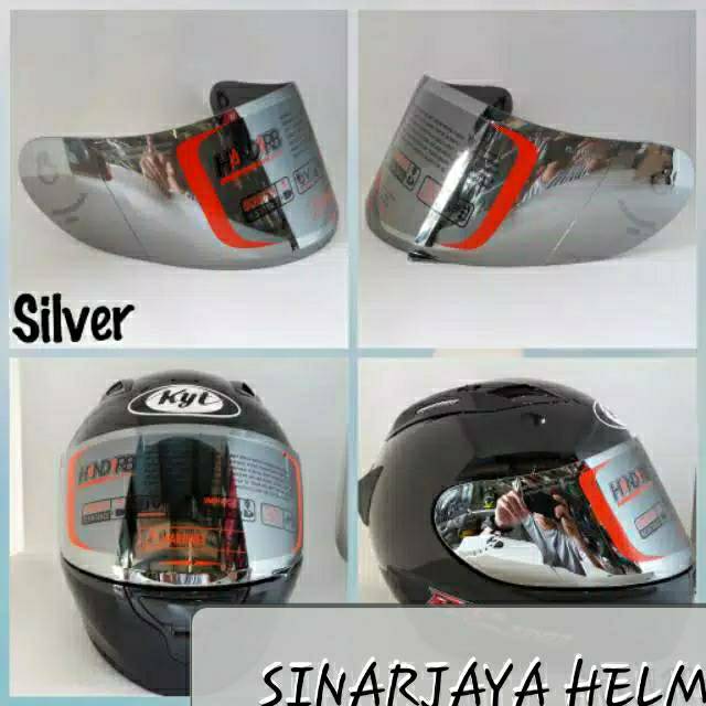 Kaca helm flat- visor pnp kyt rc,7 kyt r10. Kyt k2r. IRIDIUM SILVER, BENING Murah