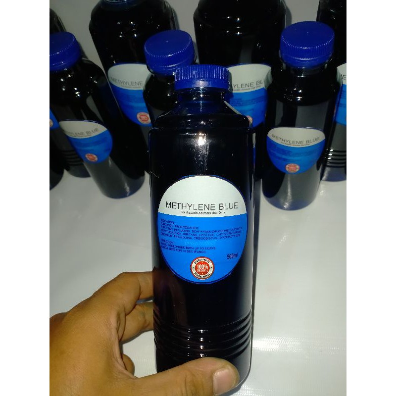 Obat Biru 500ml (Methylene Blue) Untuk Ikan Cupang/Arwana/Louhan/ikan Koi/Guppy