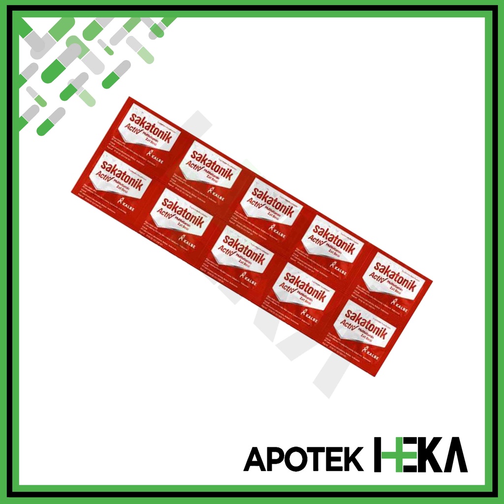 Sakatonik Activ Kaplet Strip isi 10 Tablet - Zat Besi untuk Anemia (SEMARANG)