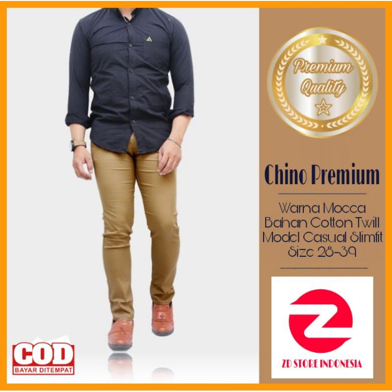 promo celana chino pria katun stretch kualitas super PREMIUM