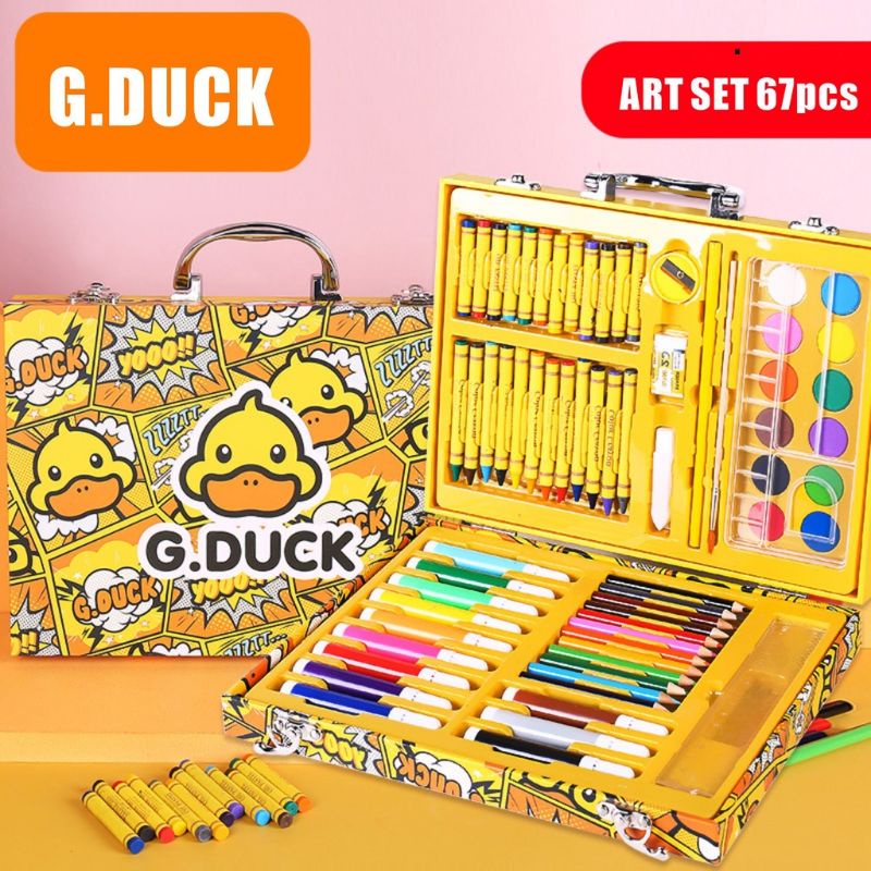 

G.Duck Art Set 67 Pcs Crayon Set Drawing pensil Pen Warna Melukis Dan Mewarnai Gulali Book