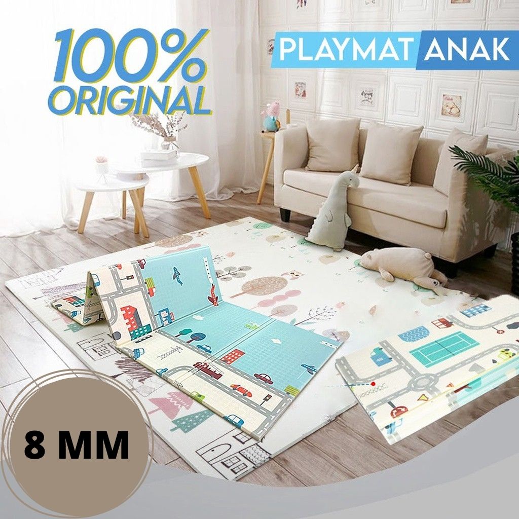 Foldable Carpet Tikar Premium Playmat Bayi XPE KARPET ANAK 200 x 180 x 1cm - TEBAL 8 MM