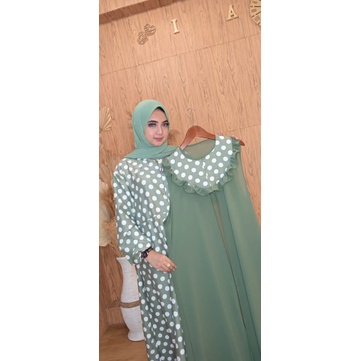 GAMIS TERBARU POLKADOT SYAKILA MIX CERUTI