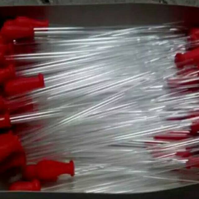 Pipet Tetes Karet Merah Panjang 1Box(isi 100pcs)