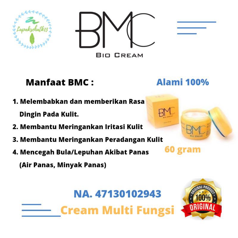Salep Bio Multiple Cream BMC Cream Multi Fungsi Anti Bula Lepuhan Akibat Air Panas Minyak Panas 100%