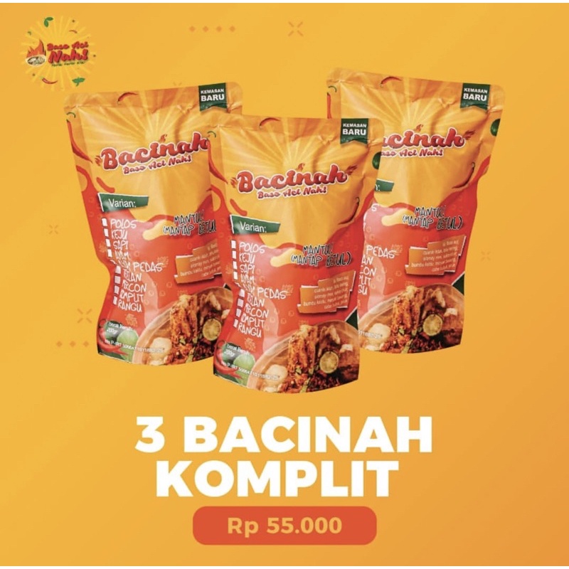 

PROMO 3pcs Bacinah Komplit