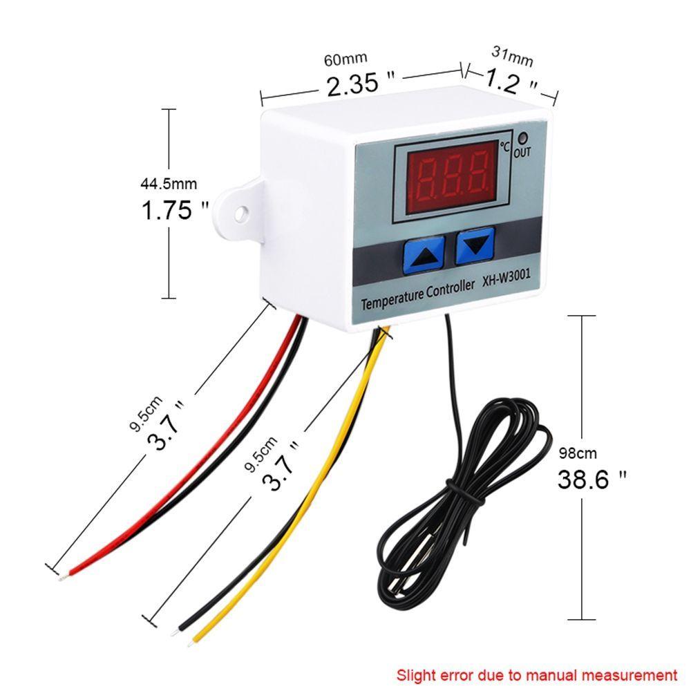 Rebuy Temperature Controller Thermometer Komponen Listrik Thermostat Digital Kontrol Mesin Tetas