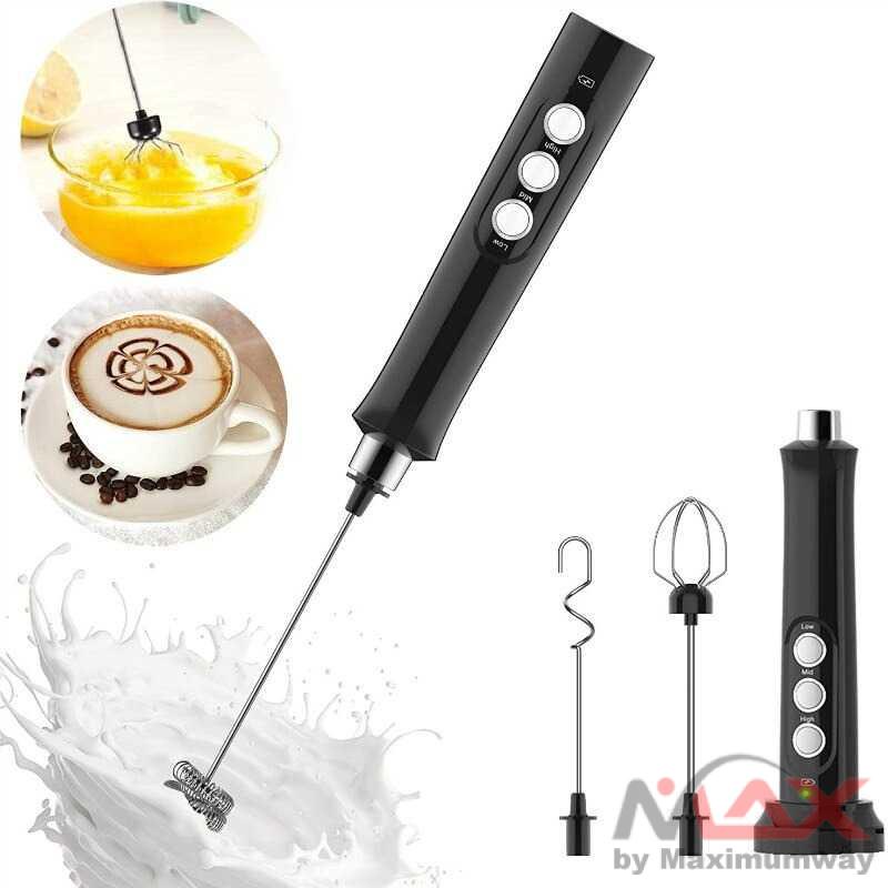 STYLHOME 3 in 1 Beater Mixer Telur Whisk Foamer Milk Frother - EW071 Warna Hitam