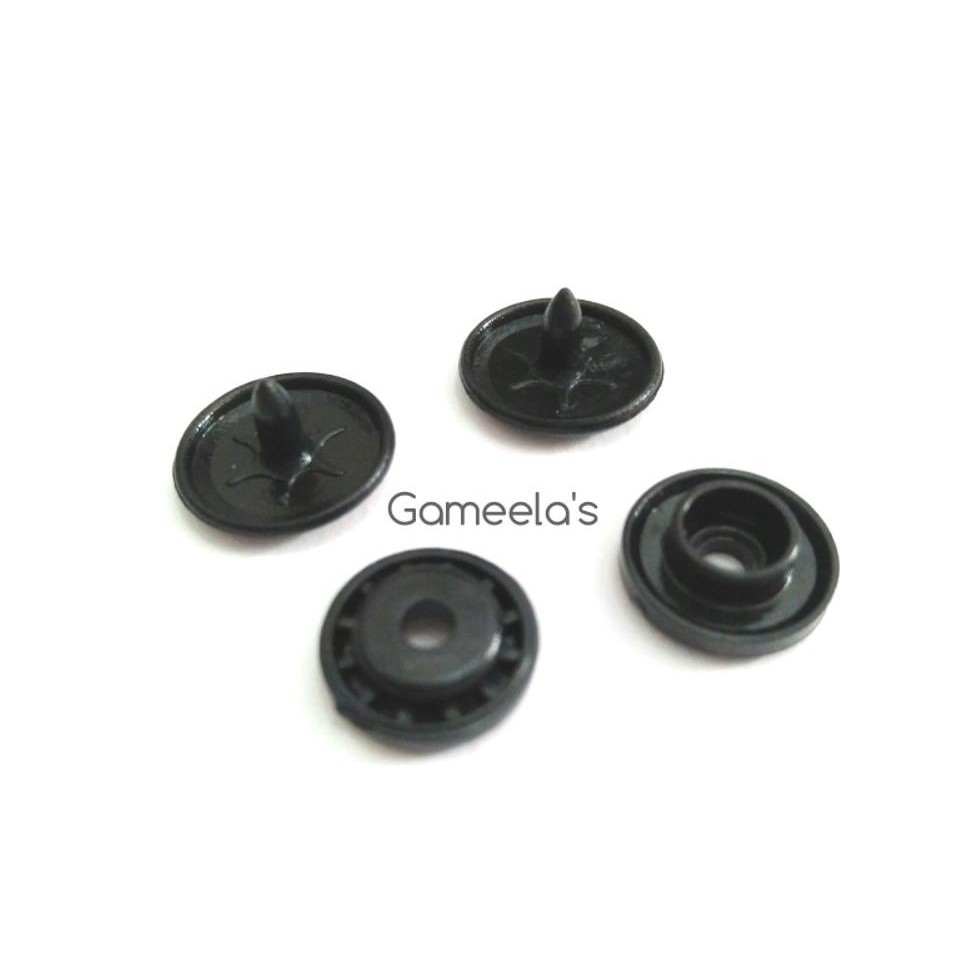 

Kancing Jepret Plastik 1313 - Warna Hitam - Ukuran 13 Mm - Snap Button - Kancing Jaket Tas Map