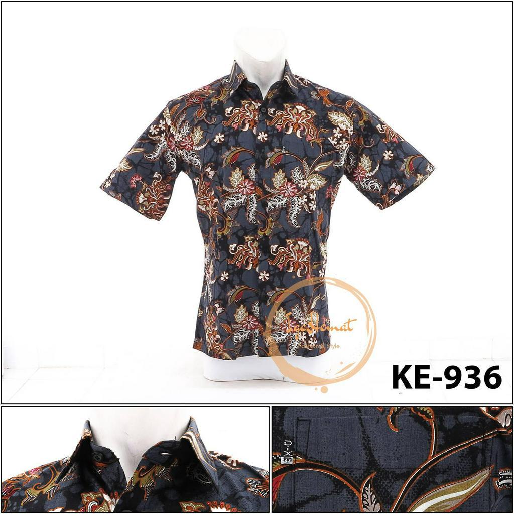 Kemeja Batik Lengan Pendek Jean Marcel M-XL [KE1281]
