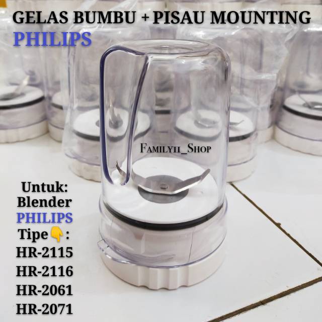 Gelas bumbu blender philips + pisau / bumbu set philips