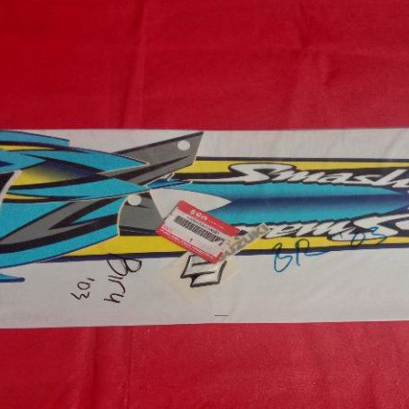 striping list body suzuki smash lama 2003 tromol warna biru original
