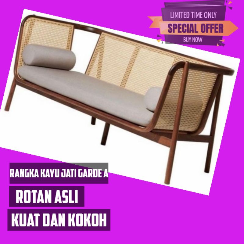 SOFA ROTAN - SOFA JATI - SOFA MINIMALIS - SOFA ROTAN MINIMALIS JATI JEPARA