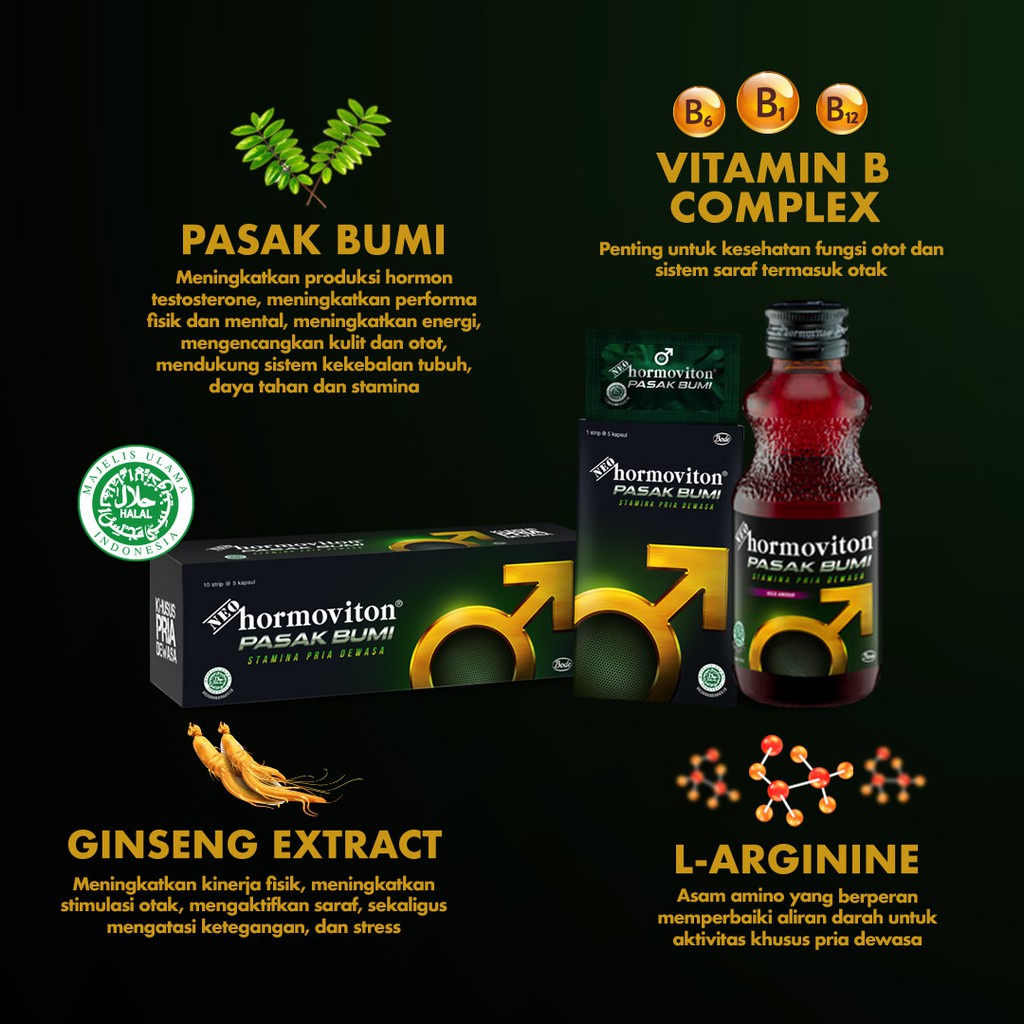 ❤ UNDER100 ❤ Neo Hormoviton Pasak Bumi Multivitamin dan Suplemen [1 strip isi 5]