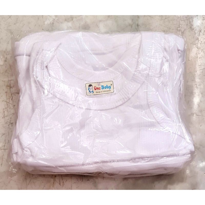 6 Pcs Kaos Dalam Anak One Baby Putih-Warna  /Singlet Bayi NB - XL