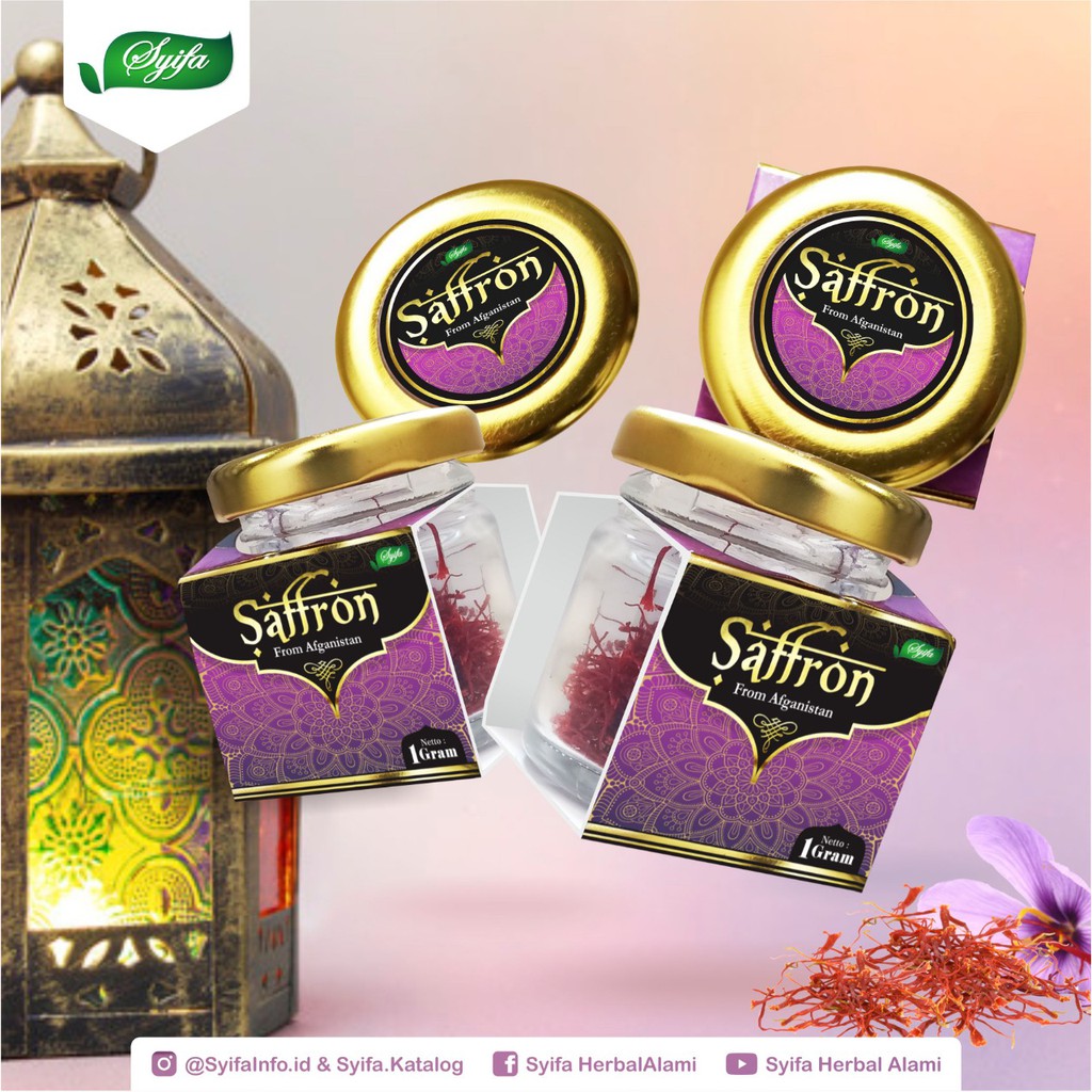 

Bunga Saffron | Safron super Negin 1 Gr Premium Original From Afganistan I Syifa Herbal Alami