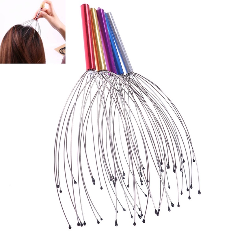 # Kaos T-Shirt Wanita Lengan Pendek Motif Print #Alat Pijat Kulit Kepala / Leher Bentuk Gurita Untuk Relaksasi / Pereda Stress