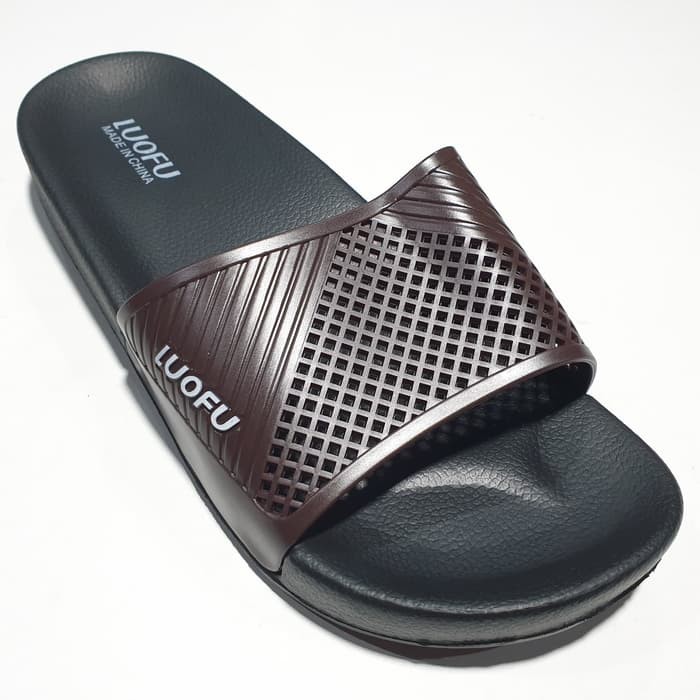 sandal pria luofu selop jelly karet sendal cowok slider import E6169K4F