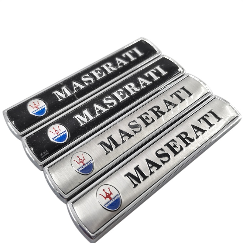 2pcs Stiker Emblem Logo MASERATI Bahan Metal Untuk Mobil MASERATI