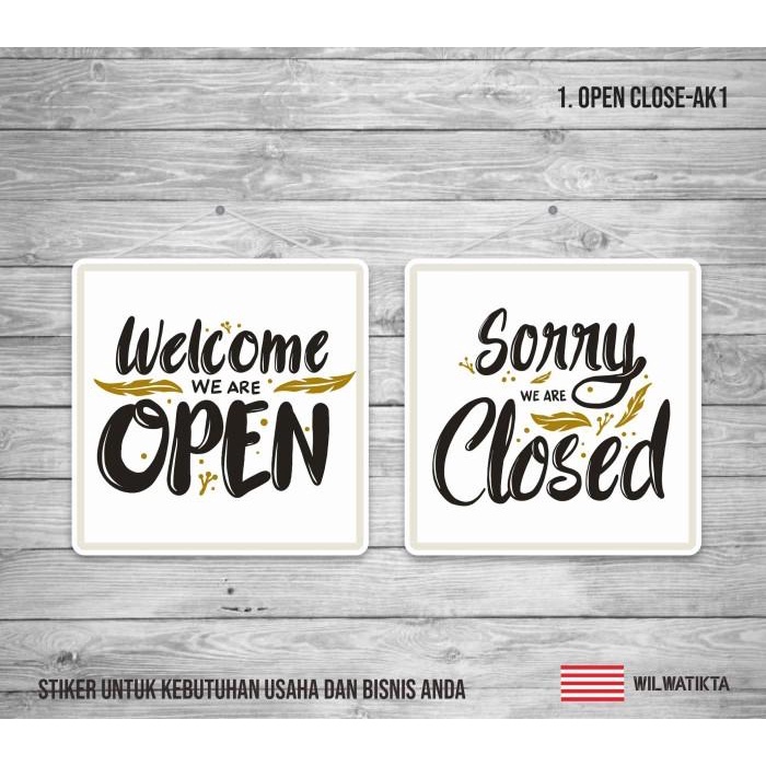 

Custom Open Closed | Desain Elegan | | Sign Board Acrylic