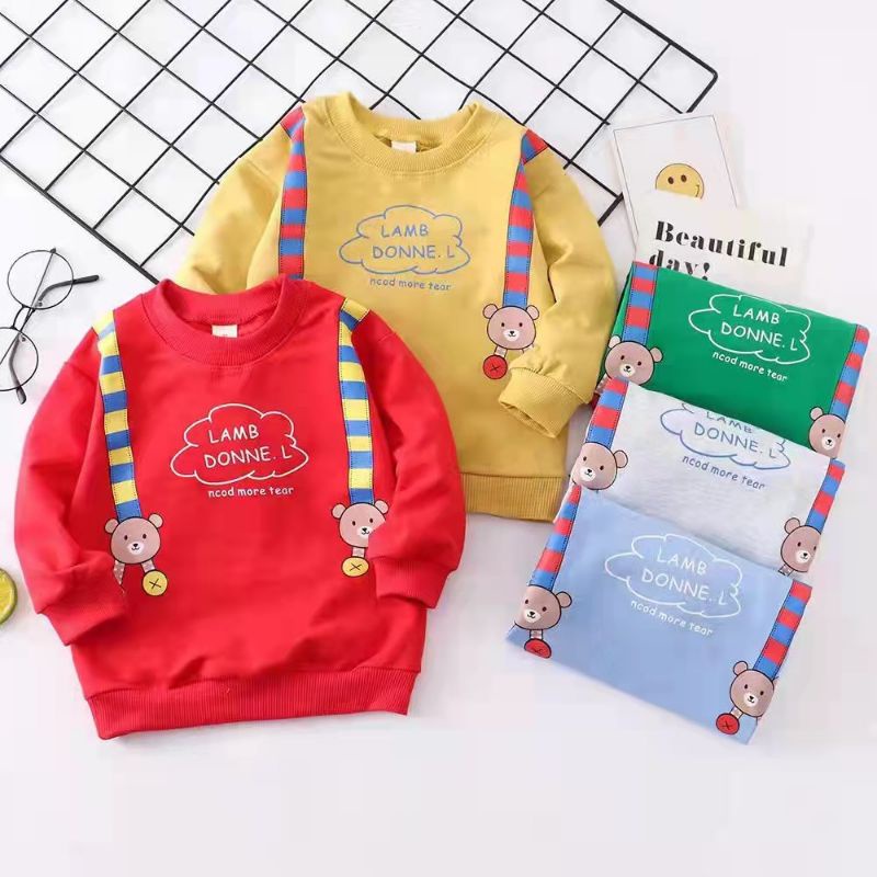 Sweter Import Polos aplikasi Sablon Baby-3 tahun Sweater Import Premium LIAN HUA T.Z