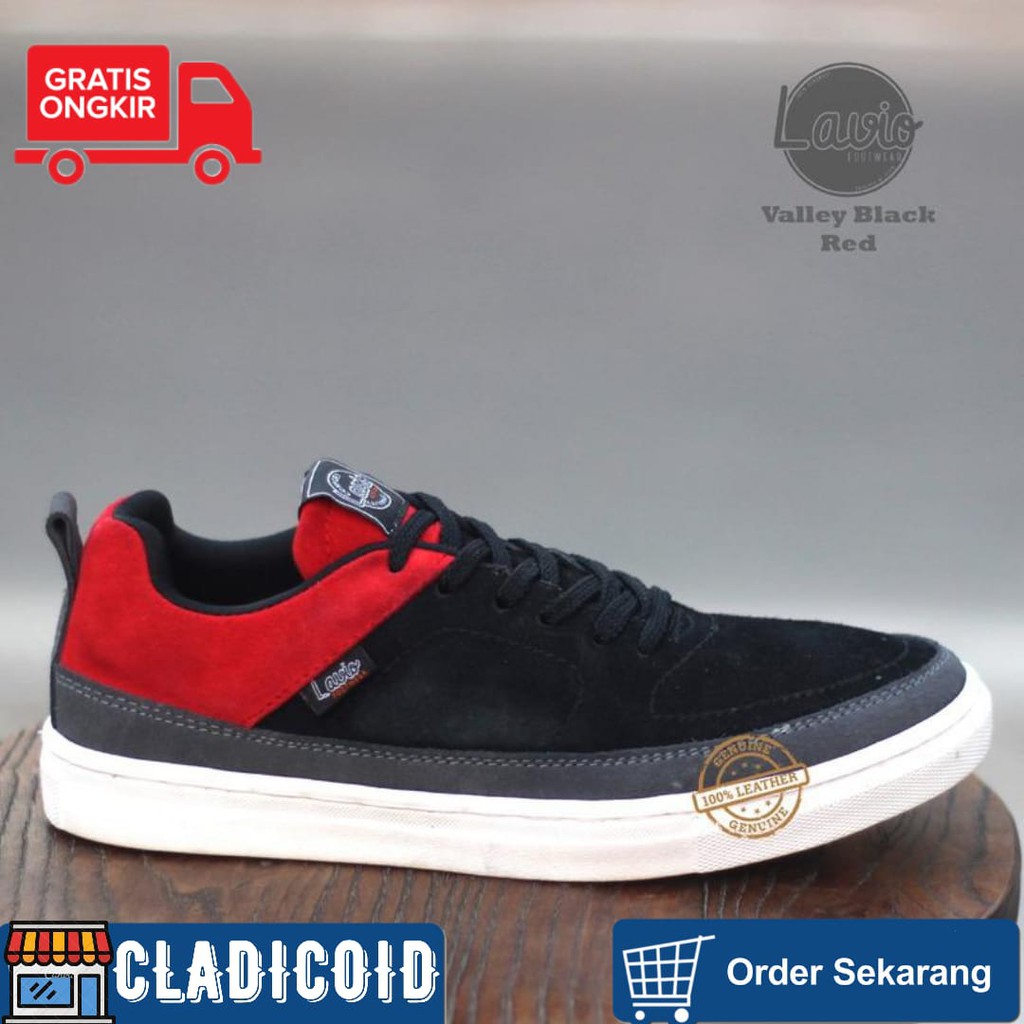 SEPATU SNEAKERS PRIA KULIT ASLI PREMIUM LAVIO VALLEY ORIGINAL SNEAKERS SANTAI OUTDOUR, JALAN