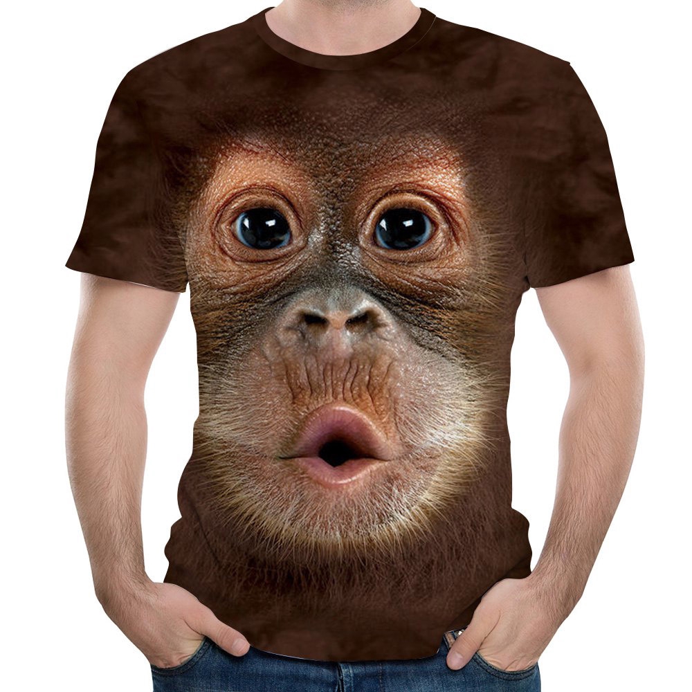 Kaos Pria 3d Motif Monyet Lucu Gratis Ongkir Monkey 3d Digital