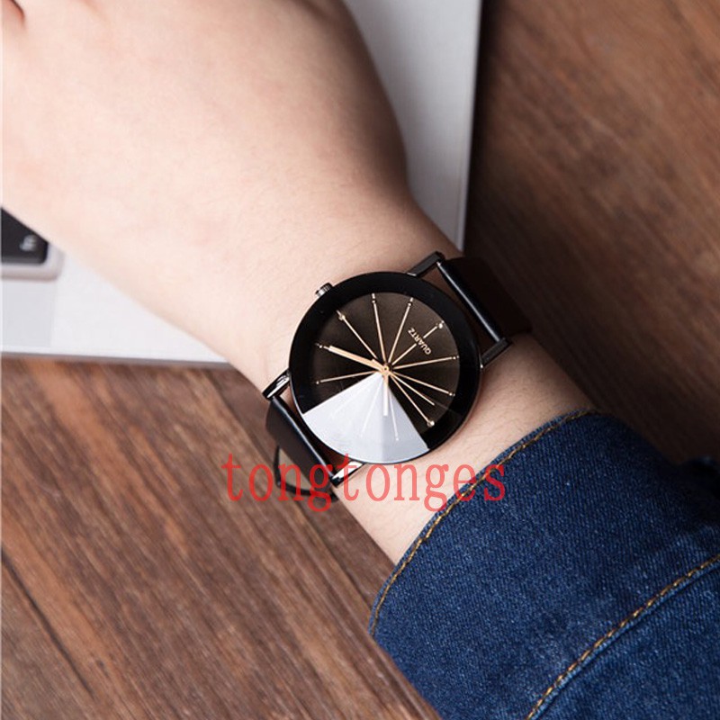 ✅1 Jam Tangan Couple Kulit Import Murah Premium Pria Wanita Watch