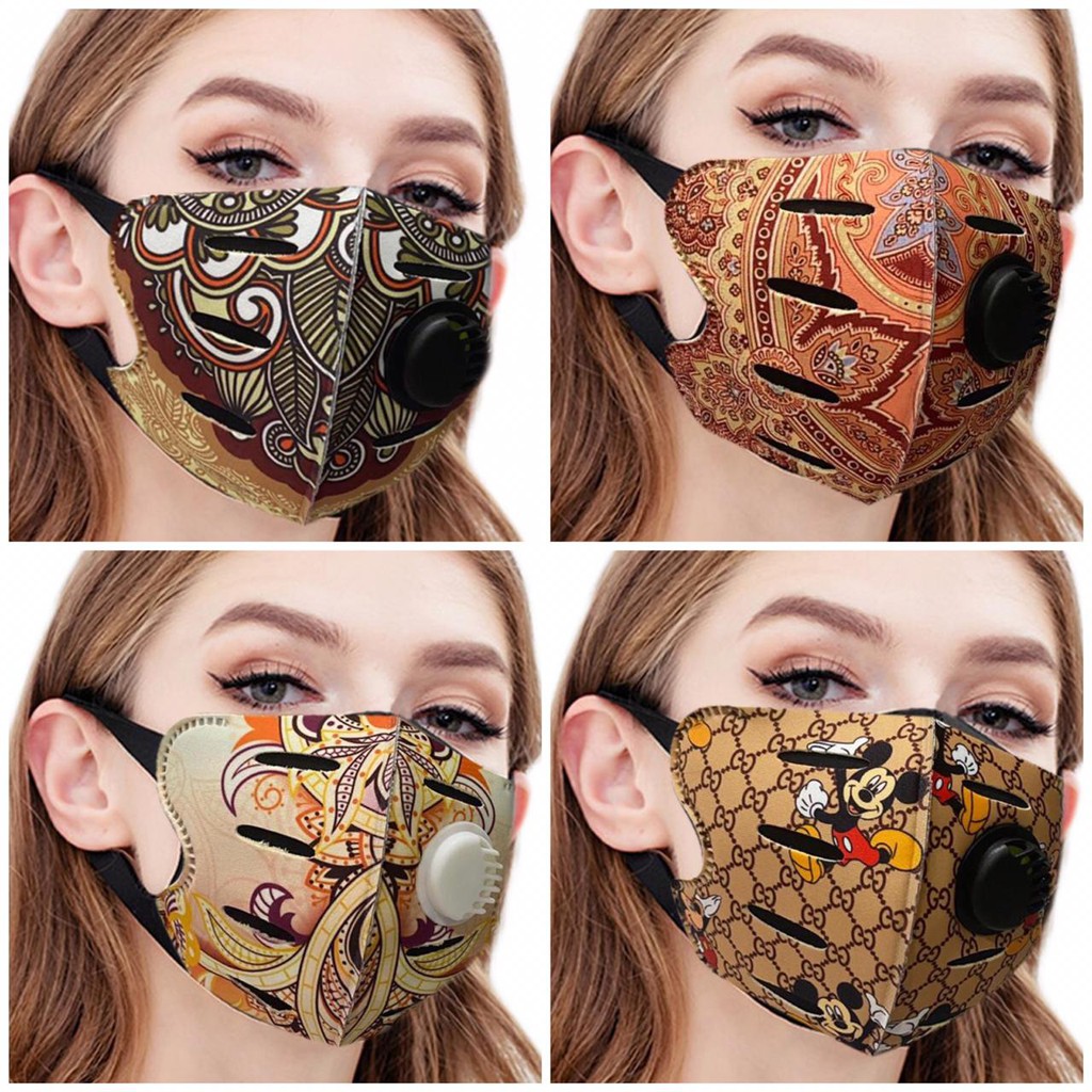 Masker Kain 2 Lapis Respirator Batik Bunga / Masker Respirator 2 Lapis