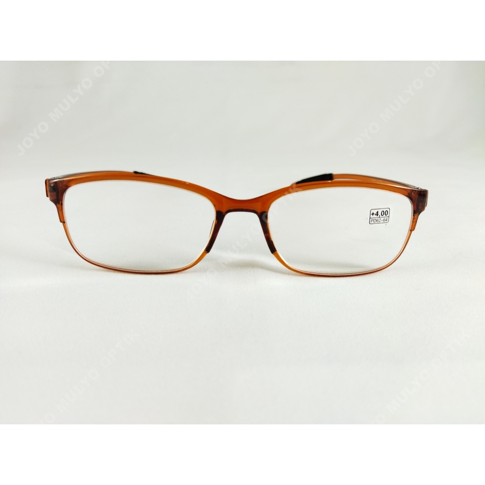Kacamata Baca Plus elastis lentur ringan +4.00