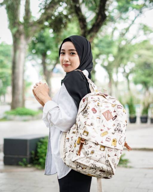 BACKPACK FASHION // taskanvasbdg - tas kanvas - tas ransel wanita - tas wanita - tas lucu - cewek